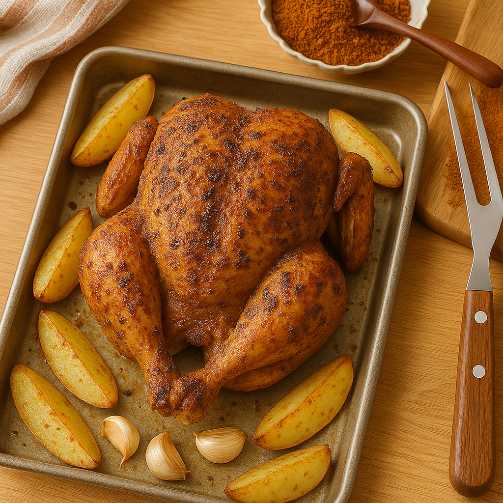 Poulet rôti au Baharat Vente d'épices du monde en vrac