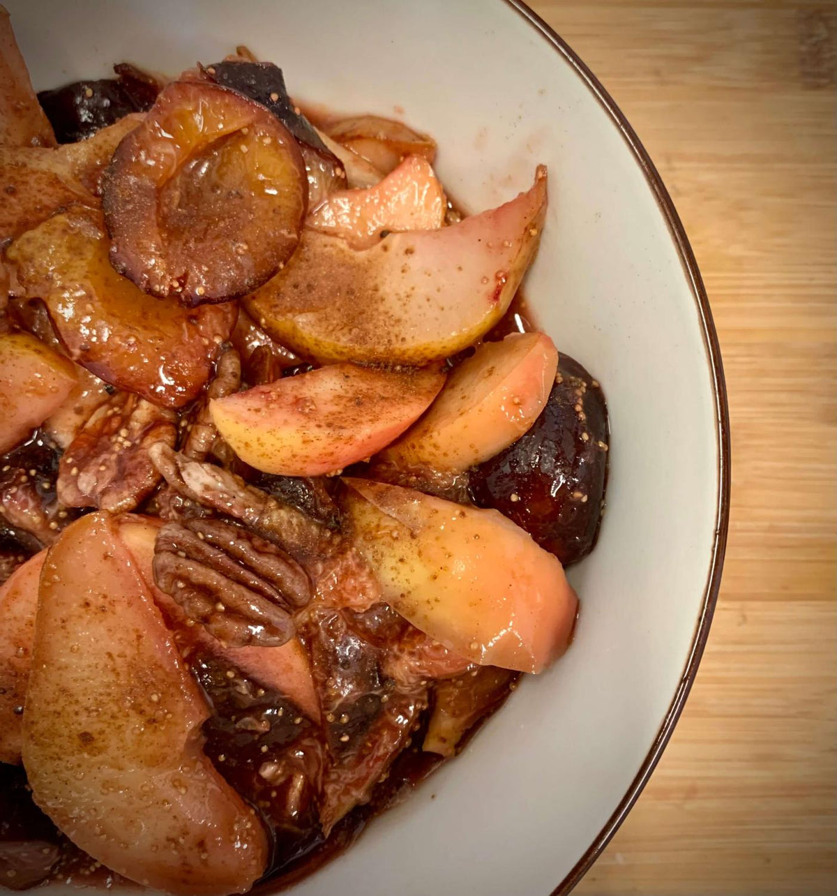 Baked Autumn Fruit with Honey and Brut de Cannelle